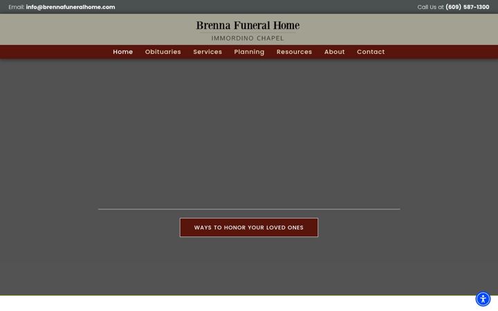 Screenshot of brennafuneralhome.com