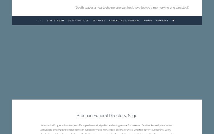 Screenshot of brennanfuneraldirectors.ie
