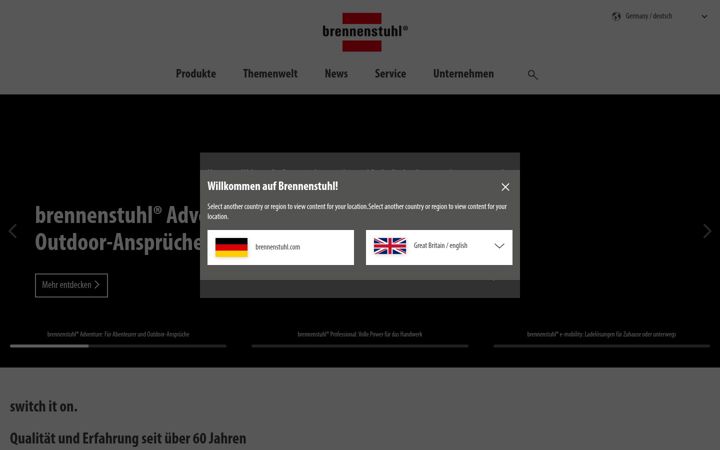 Screenshot of brennenstuhl.com