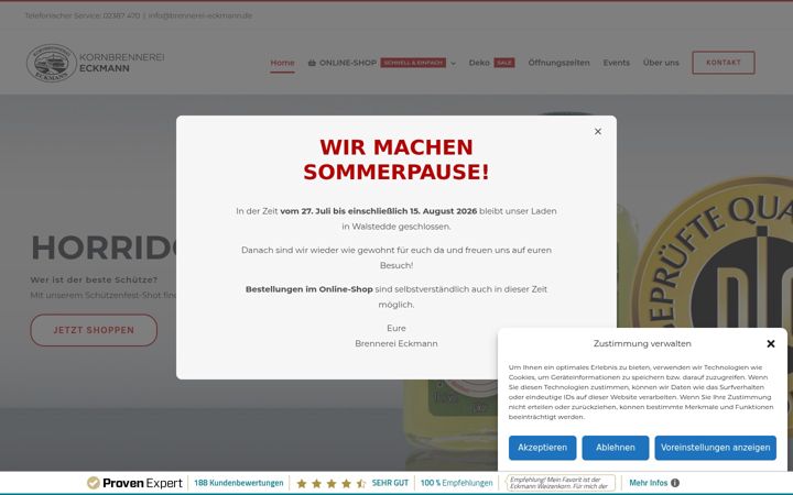 Screenshot von brennerei-eckmann.de