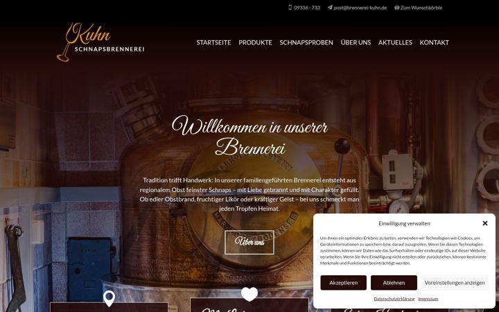 Screenshot of brennerei-kuhn.de