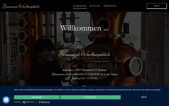 Screenshot of brennerei-wartburgblick.de