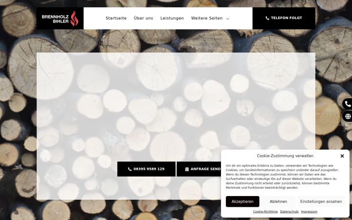 Captura de ecrã de brennholz-bihler.de