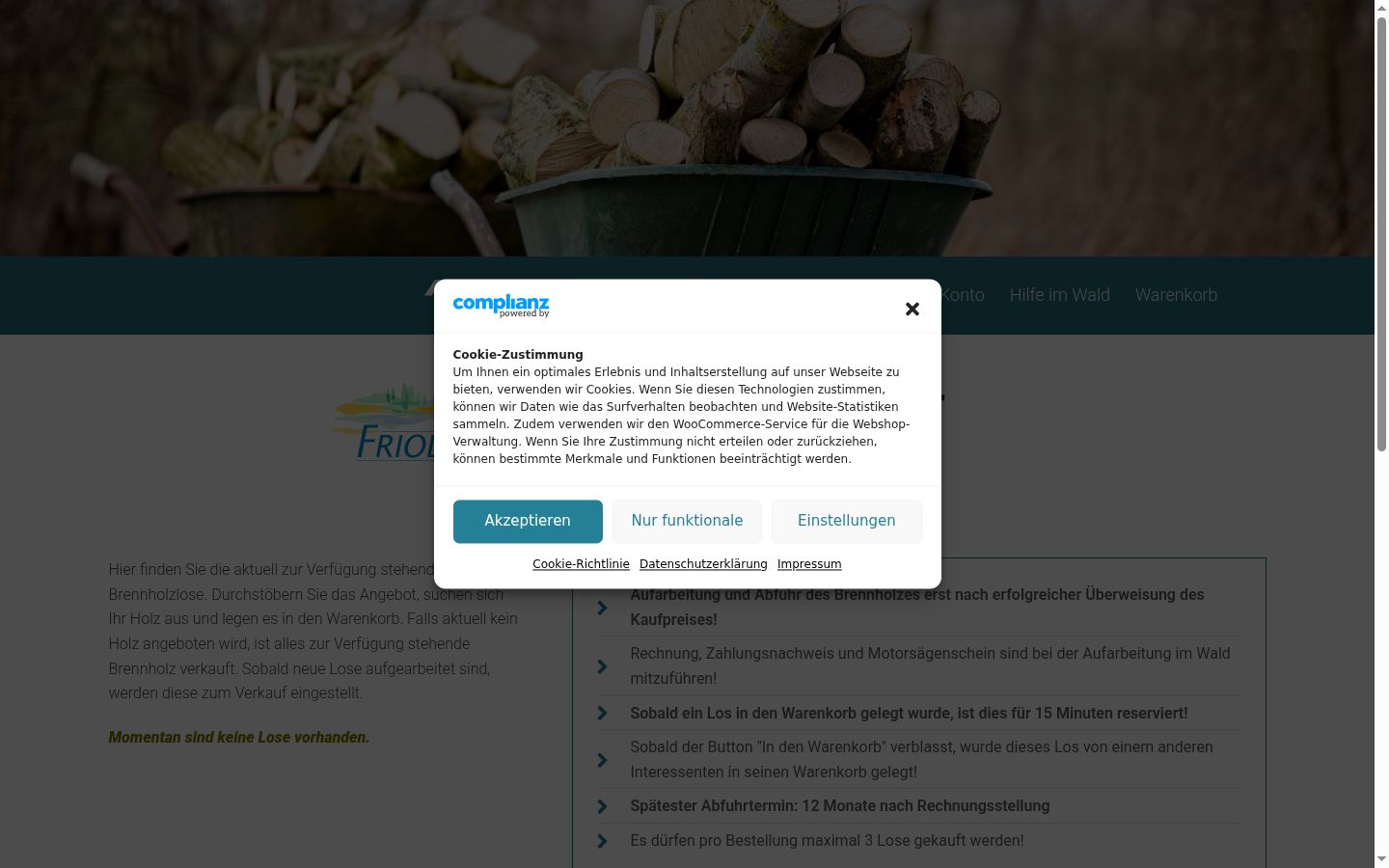 Screenshot tal-banner tal-kunsens muri qabel kwalunkwe interazzjoni