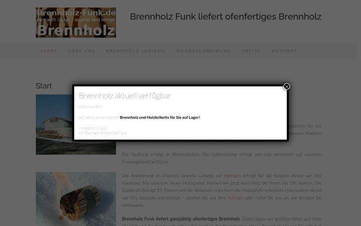 Screenshot of brennholz-funk.de