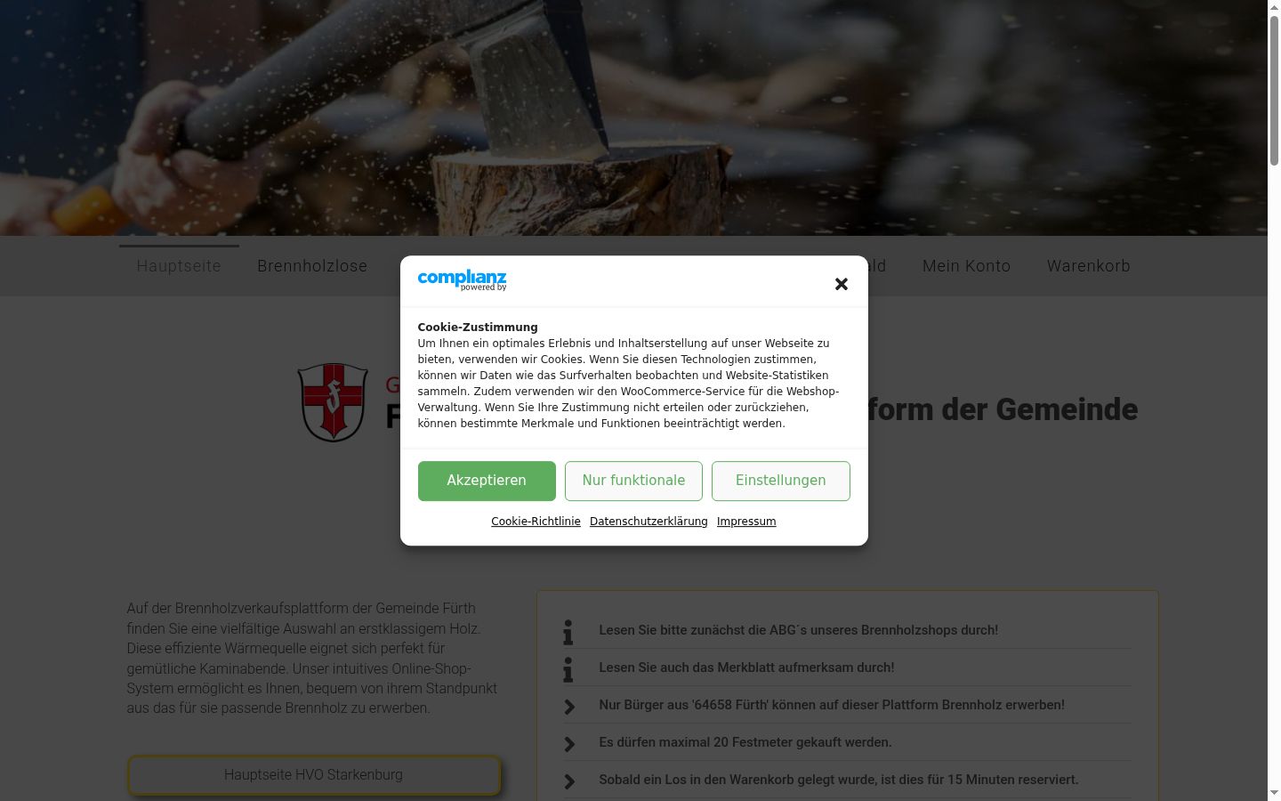 Screenshot tal-banner tal-kunsens muri qabel kwalunkwe interazzjoni