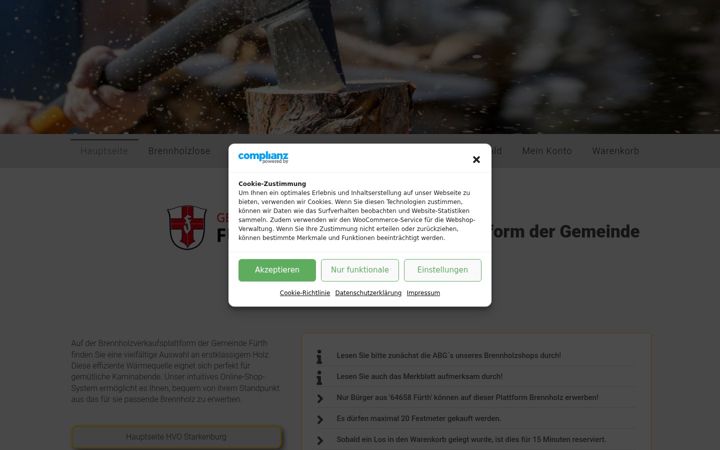 Screenshot von brennholz-gemeinde-fuerth.de