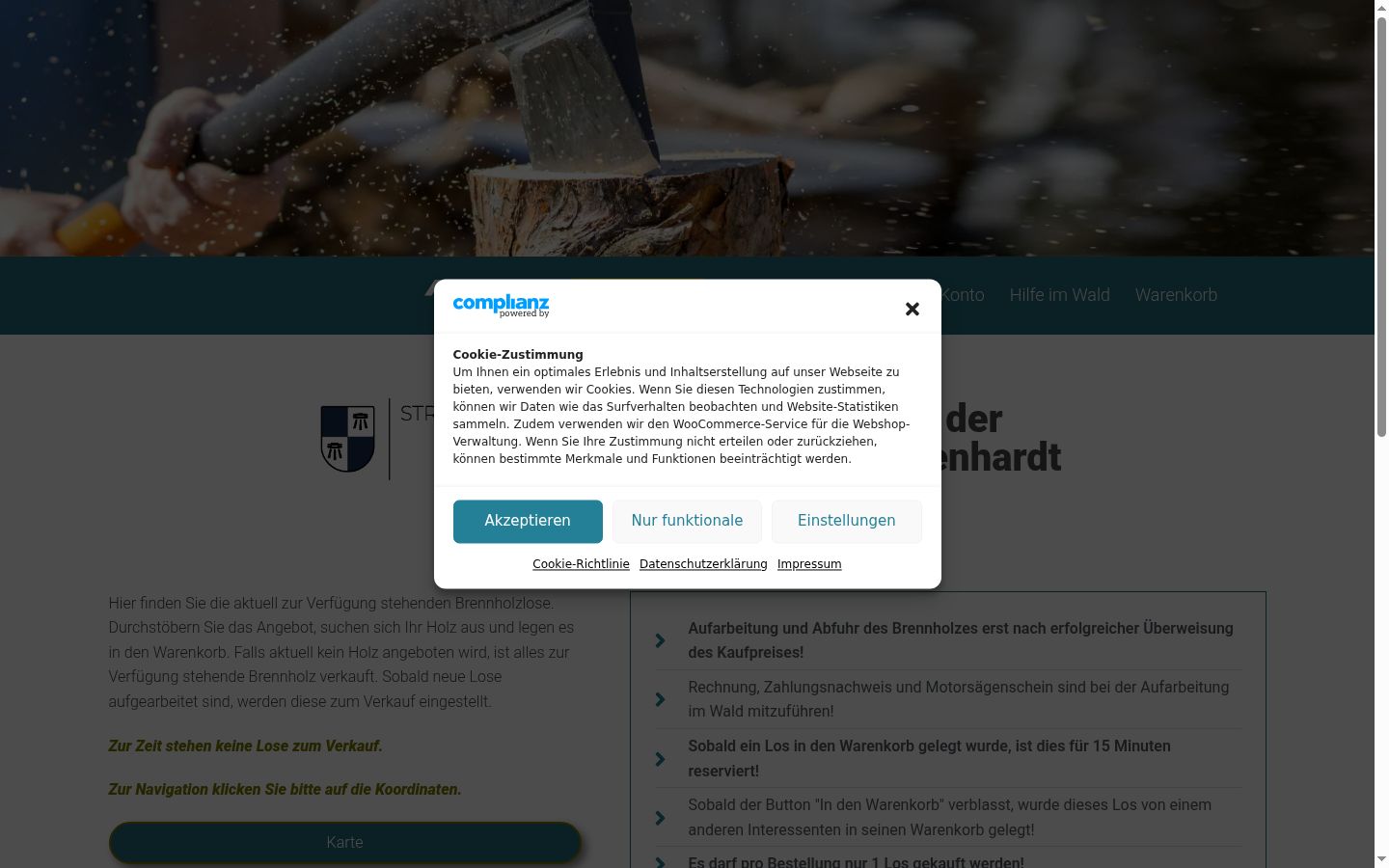 Skærmbillede af samtykkebanneret, som det blev vist før nogen interaktion