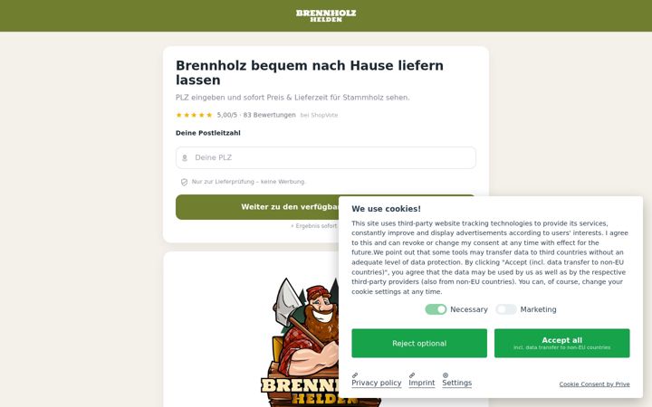 Screenshot of brennholz-helden.de