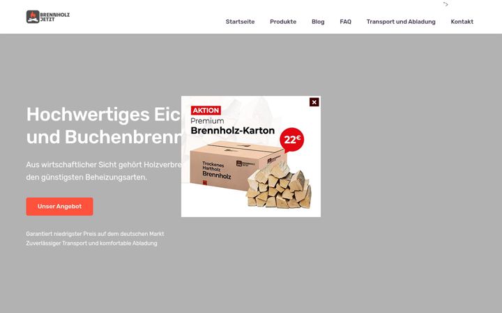 Screenshot of brennholz-jetzt.de