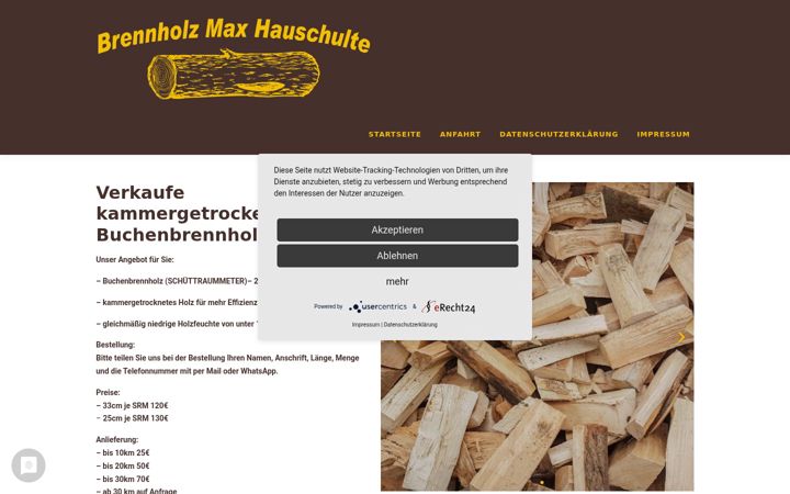 Screenshot von brennholz-maxhauschulte.de