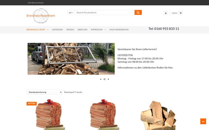 Screenshot of brennholz-rosenheim.de