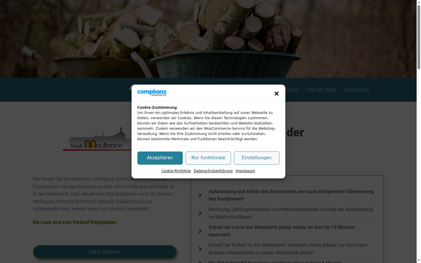 Screenshot del banner di consenso mostrato prima di qualsiasi interazione