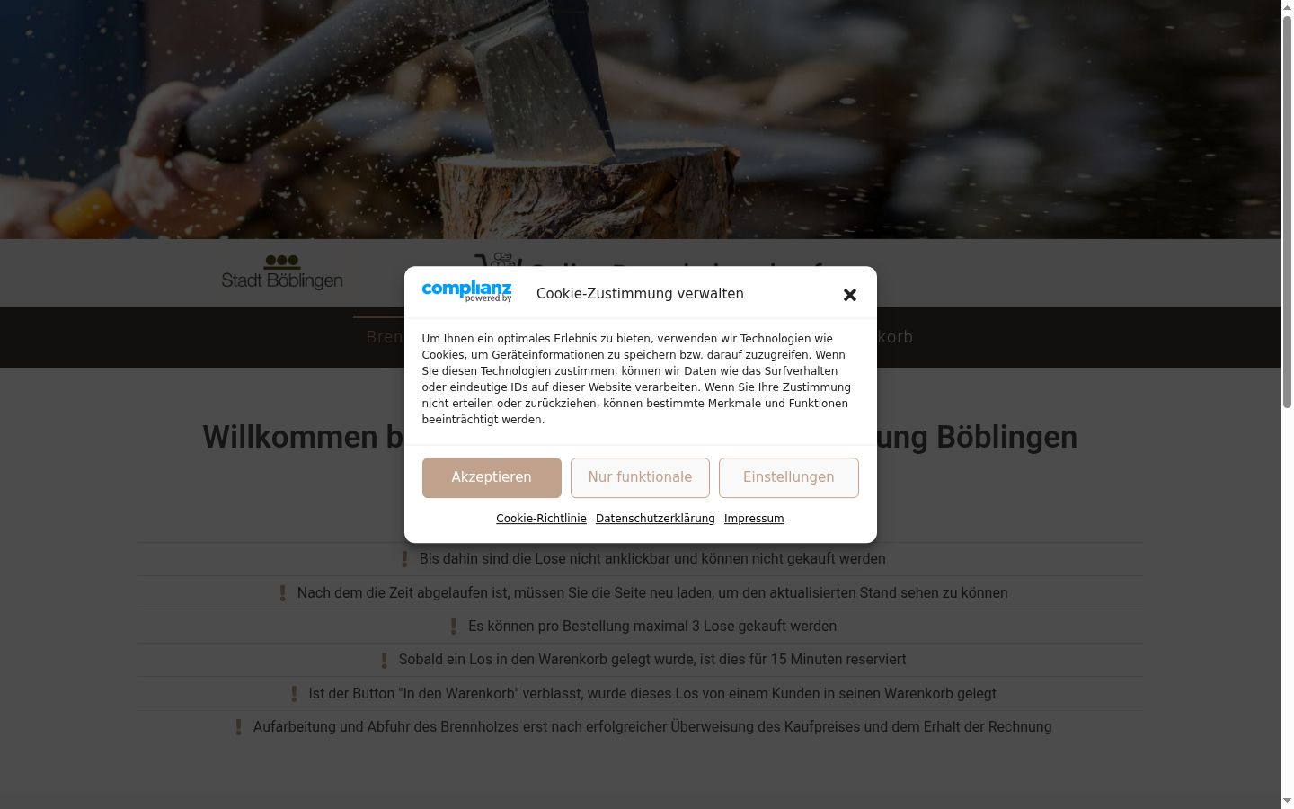 Screenshot del banner di consenso mostrato prima di qualsiasi interazione