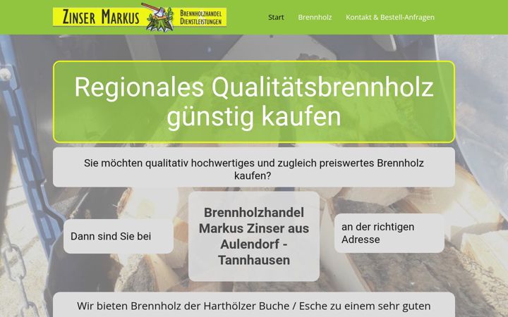 Captura de ecrã de brennholz-zinser.de