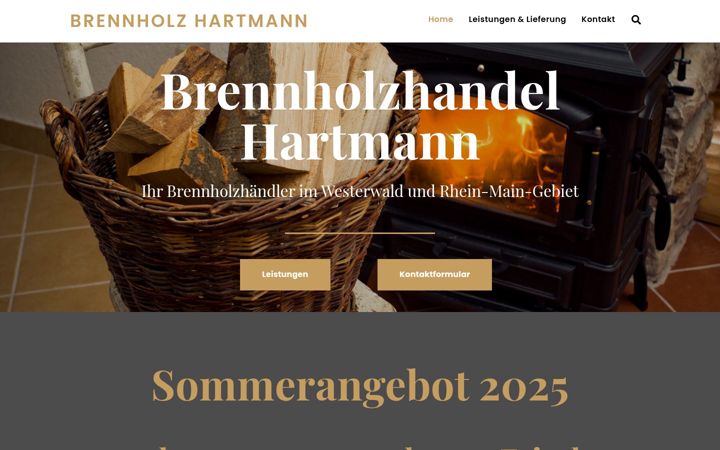 Screenshot of brennholzhartmann.de