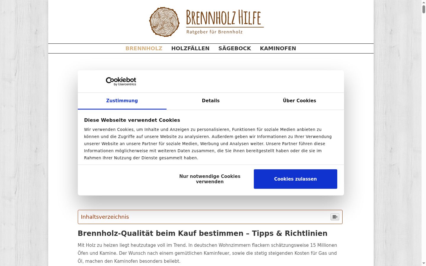 Képernyőkép a bármilyen interakció előtt megjelenő hozzájárulási bannerről