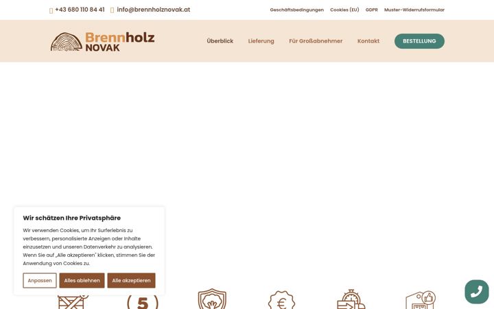 Screenshot of brennholznovak.at
