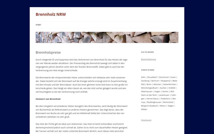 Screenshot of brennholznrw.de