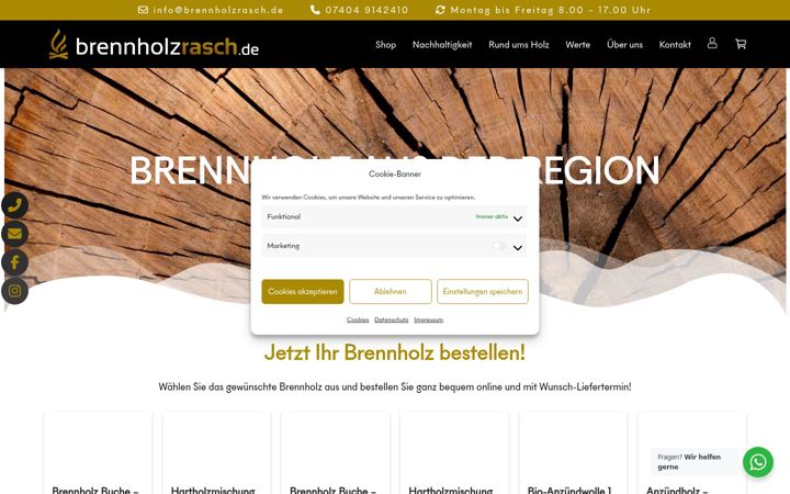Screenshot of brennholzrasch.de