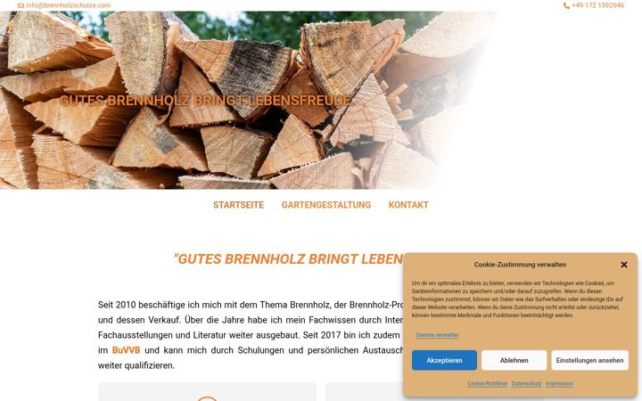 Screenshot of brennholzschulze.com