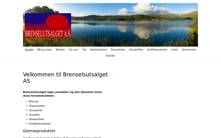 Screenshot of brenselutsalget.no