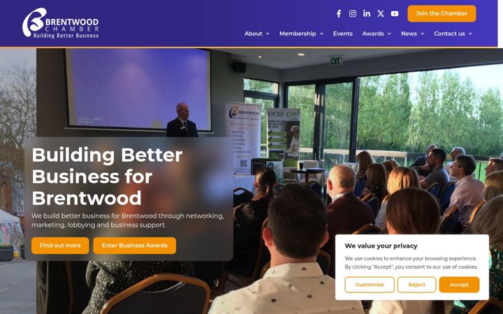 Screenshot ta' brentwoodchamber.co.uk