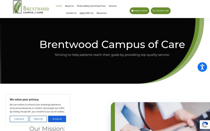 Screenshot of brentwoodnursingcenter.com
