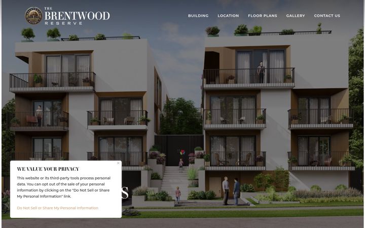Screenshot of brentwoodreservetownhomes.com