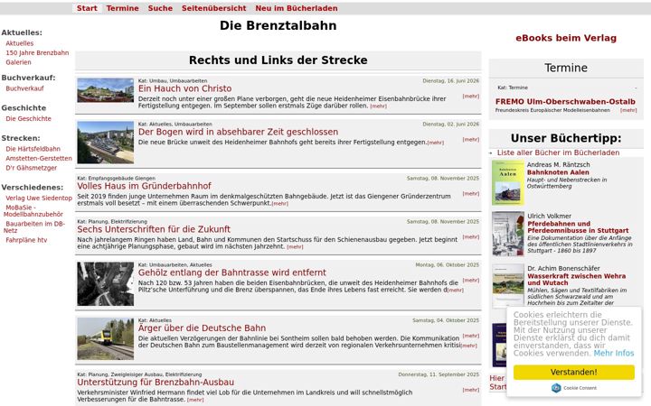 Screenshot of brenzbahn.de