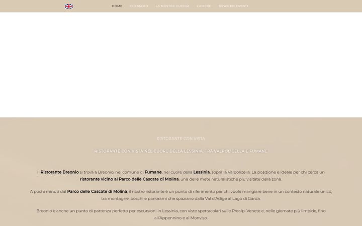 Screenshot of breonioristorante.it