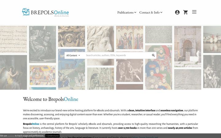 Screenshot of brepolsonline.net