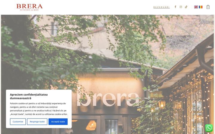 Екранна снимка на brera.ro