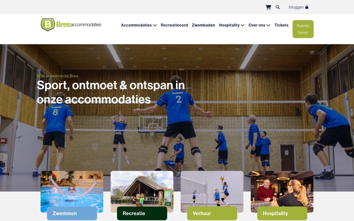 Screenshot of bresaccommodaties.nl