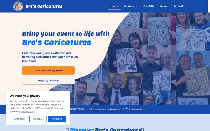 Screenshot of brescaricatures.com