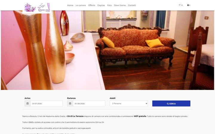 Screenshot of bresciabedandbreakfast.it