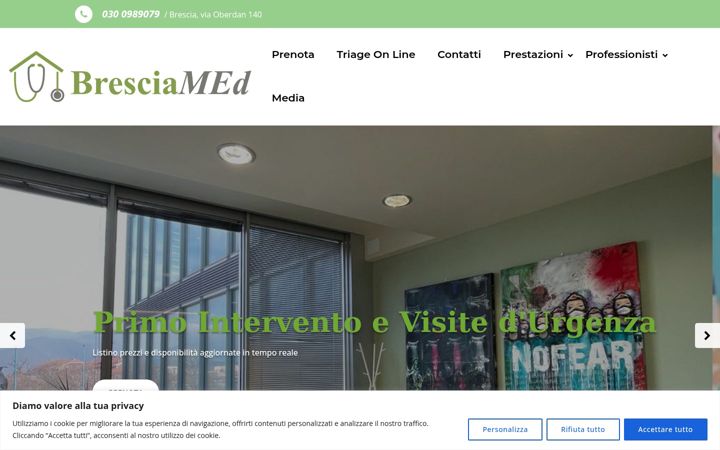 Screenshot of bresciamed.com