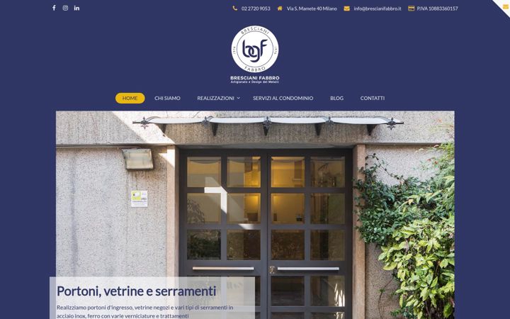 Screenshot of brescianifabbro.it