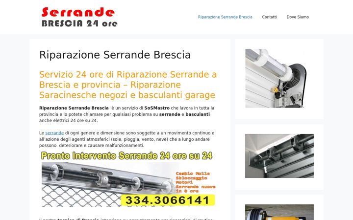 Screenshot of bresciaserrande.eu