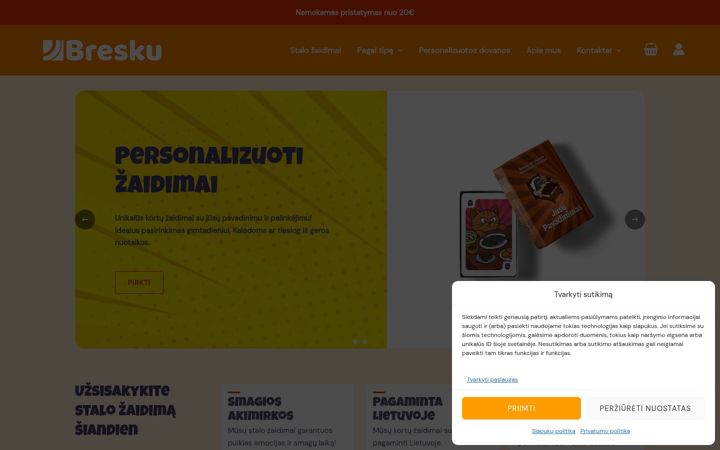 Screenshot of bresku.lt