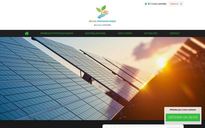 Screenshot of bresse-photovoltaique.com