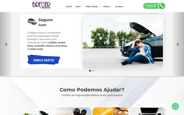Screenshot of bresserseguros.com.br