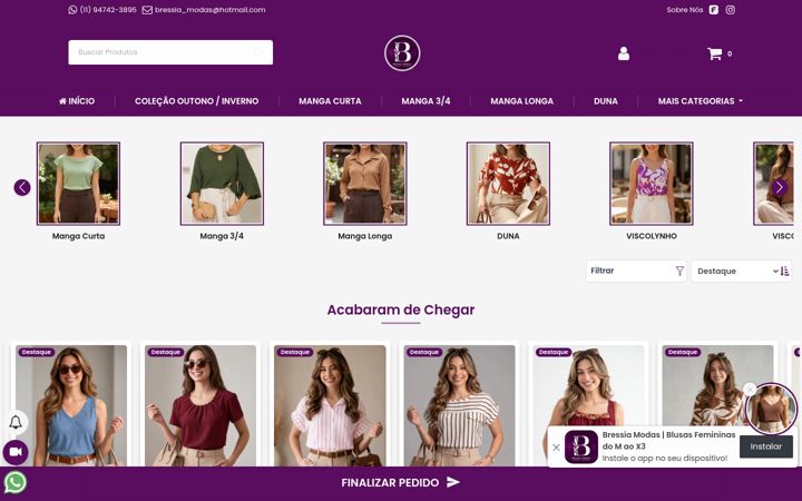 Screenshot of bressiamodas.com.br