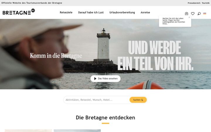Screenshot of bretagne-reisen.de