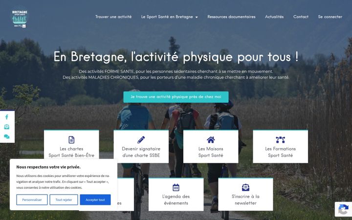Screenshot of bretagne-sport-sante.fr