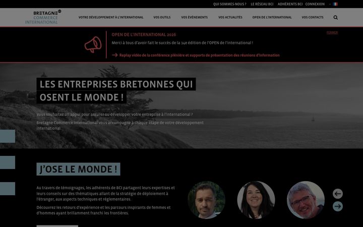 Screenshot of bretagnecommerceinternational.com