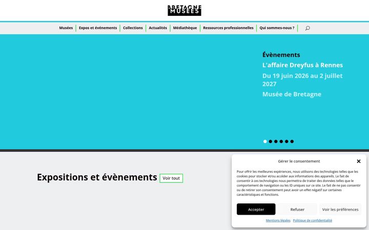 Screenshot of bretagnemusees.bzh