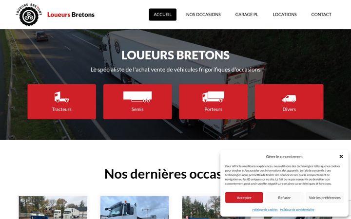 Screenshot of bretagneoccasioncamions.fr