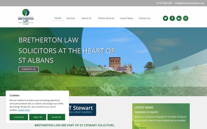 Screenshot of brethertonlaw.co.uk