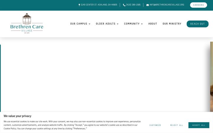 Captura de pantalla de brethrencarevillage.org